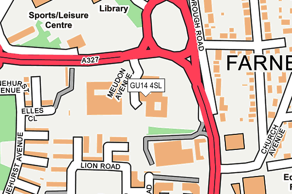 GU14 4SL map - OS OpenMap – Local (Ordnance Survey)