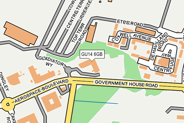 GU14 6GB map - OS OpenMap – Local (Ordnance Survey)