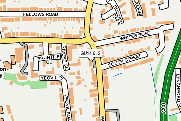 GU14 6LS map - OS OpenMap – Local (Ordnance Survey)
