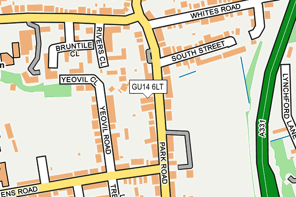 GU14 6LT map - OS OpenMap – Local (Ordnance Survey)