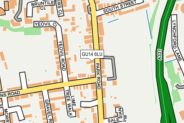 GU14 6LU map - OS OpenMap – Local (Ordnance Survey)