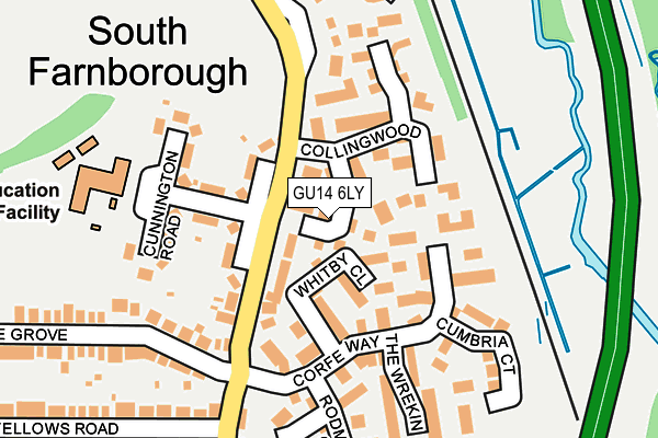 GU14 6LY map - OS OpenMap – Local (Ordnance Survey)