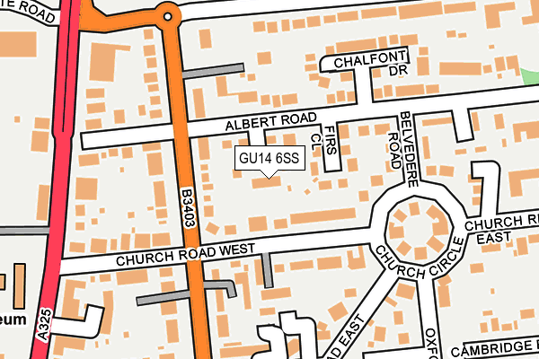 GU14 6SS map - OS OpenMap – Local (Ordnance Survey)