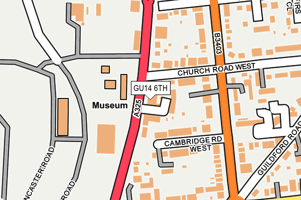 GU14 6TH map - OS OpenMap – Local (Ordnance Survey)