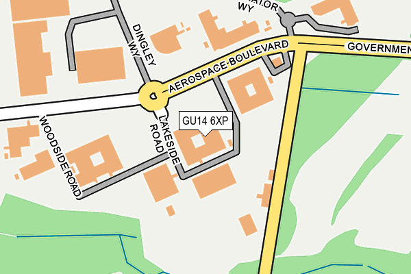 GU14 6XP map - OS OpenMap – Local (Ordnance Survey)