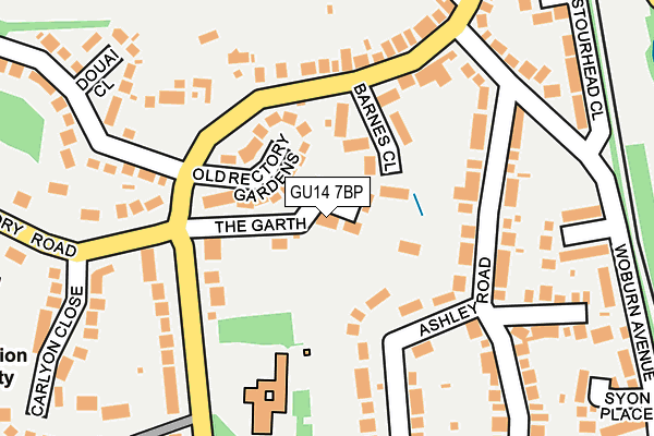 GU14 7BP map - OS OpenMap – Local (Ordnance Survey)