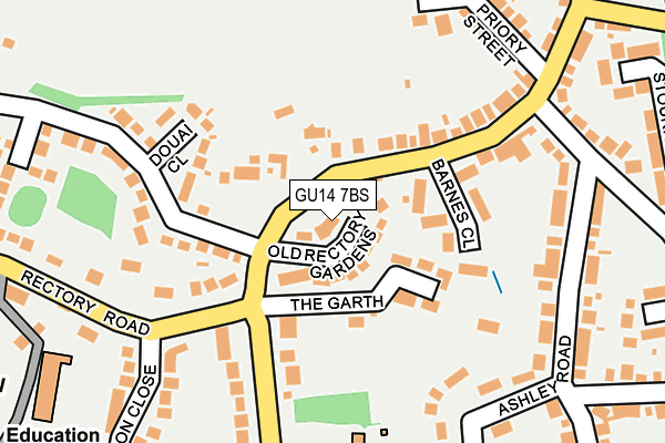 GU14 7BS map - OS OpenMap – Local (Ordnance Survey)