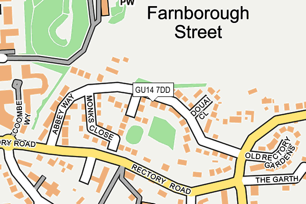 GU14 7DD map - OS OpenMap – Local (Ordnance Survey)