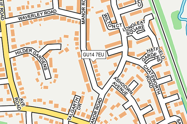 GU14 7EU map - OS OpenMap – Local (Ordnance Survey)