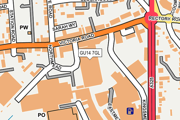 GU14 7GL map - OS OpenMap – Local (Ordnance Survey)
