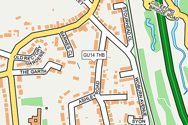 GU14 7HB map - OS OpenMap – Local (Ordnance Survey)