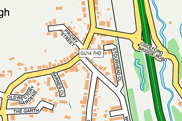 GU14 7HD map - OS OpenMap – Local (Ordnance Survey)