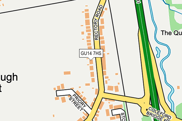 GU14 7HS map - OS OpenMap – Local (Ordnance Survey)