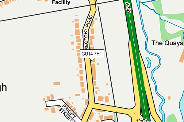 GU14 7HT map - OS OpenMap – Local (Ordnance Survey)