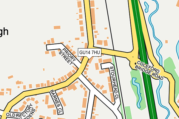 GU14 7HU map - OS OpenMap – Local (Ordnance Survey)
