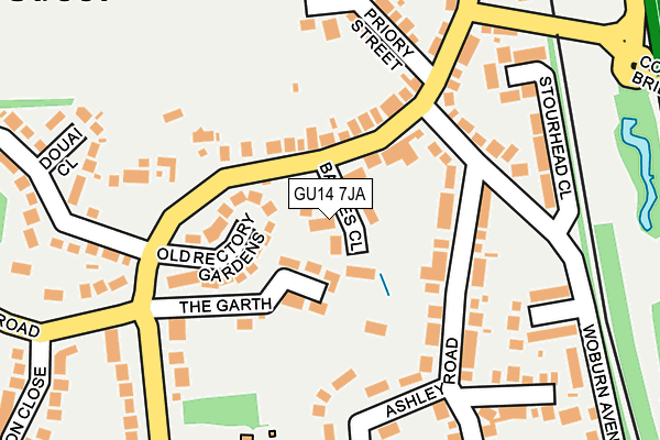 GU14 7JA map - OS OpenMap – Local (Ordnance Survey)