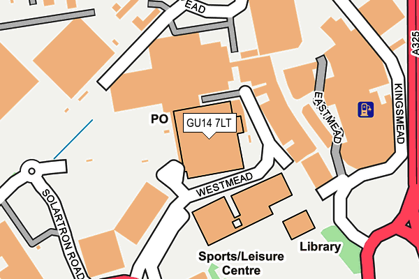 GU14 7LT map - OS OpenMap – Local (Ordnance Survey)
