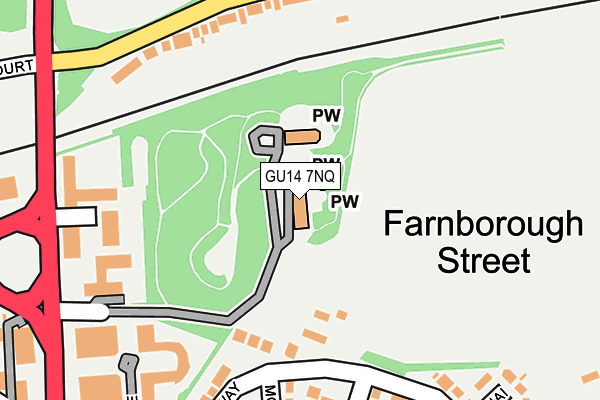 GU14 7NQ map - OS OpenMap – Local (Ordnance Survey)