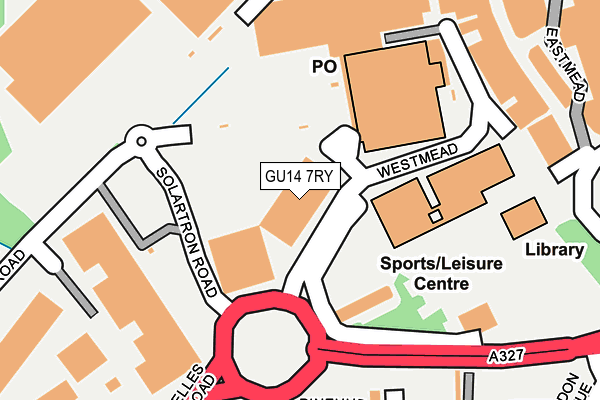 GU14 7RY map - OS OpenMap – Local (Ordnance Survey)