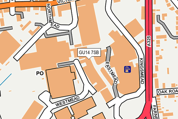 GU14 7SB map - OS OpenMap – Local (Ordnance Survey)