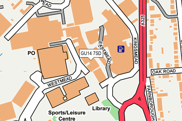 GU14 7SD map - OS OpenMap – Local (Ordnance Survey)