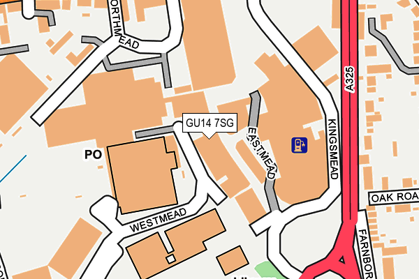 GU14 7SG map - OS OpenMap – Local (Ordnance Survey)