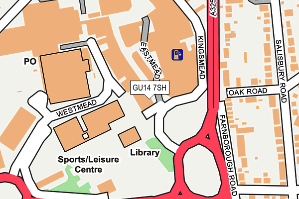 GU14 7SH map - OS OpenMap – Local (Ordnance Survey)