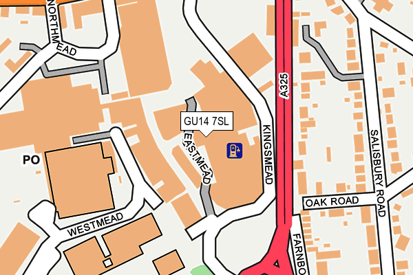 GU14 7SL map - OS OpenMap – Local (Ordnance Survey)