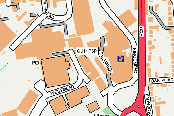 GU14 7SP map - OS OpenMap – Local (Ordnance Survey)