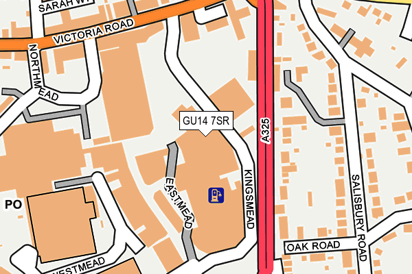 GU14 7SR map - OS OpenMap – Local (Ordnance Survey)