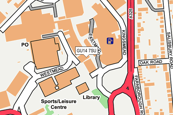 GU14 7SU map - OS OpenMap – Local (Ordnance Survey)