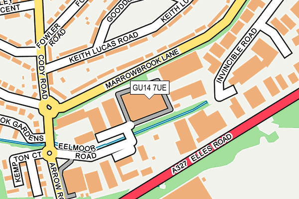 GU14 7UE map - OS OpenMap – Local (Ordnance Survey)