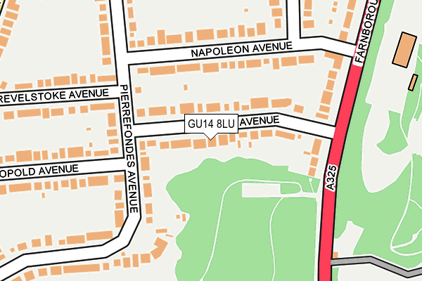 GU14 8LU map - OS OpenMap – Local (Ordnance Survey)