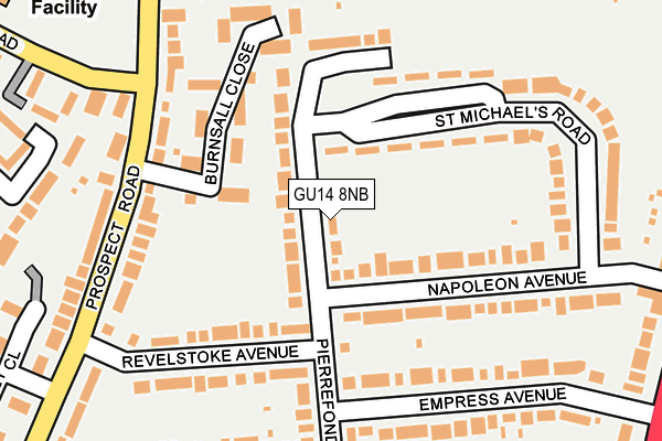 GU14 8NB map - OS OpenMap – Local (Ordnance Survey)