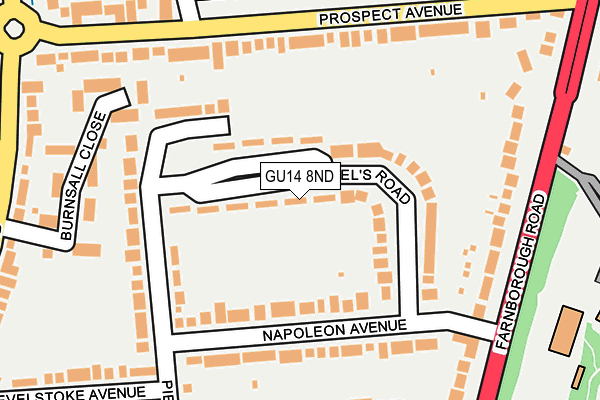 GU14 8ND map - OS OpenMap – Local (Ordnance Survey)