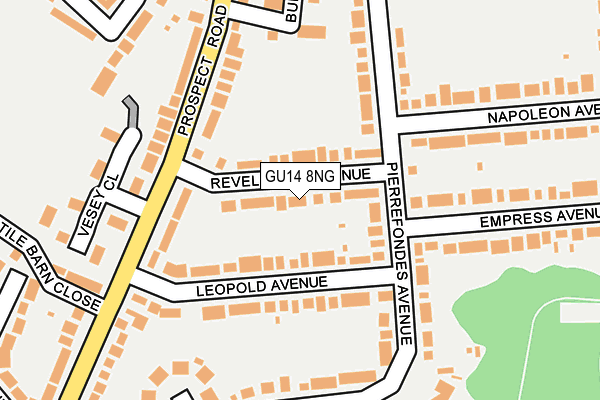 GU14 8NG map - OS OpenMap – Local (Ordnance Survey)