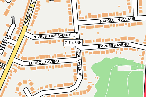 GU14 8NH map - OS OpenMap – Local (Ordnance Survey)