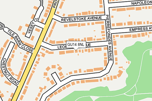 GU14 8NL map - OS OpenMap – Local (Ordnance Survey)