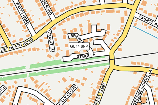 GU14 8NP map - OS OpenMap – Local (Ordnance Survey)