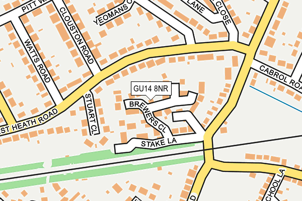 GU14 8NR map - OS OpenMap – Local (Ordnance Survey)
