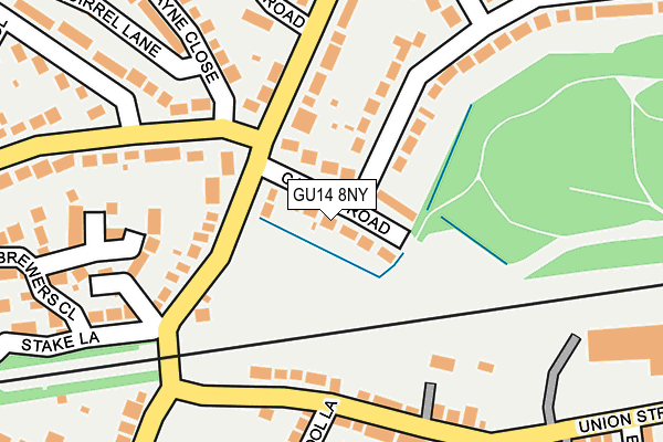 GU14 8NY map - OS OpenMap – Local (Ordnance Survey)