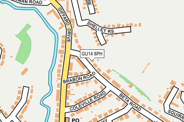 GU14 8PH map - OS OpenMap – Local (Ordnance Survey)