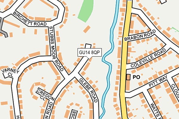 GU14 8QP map - OS OpenMap – Local (Ordnance Survey)