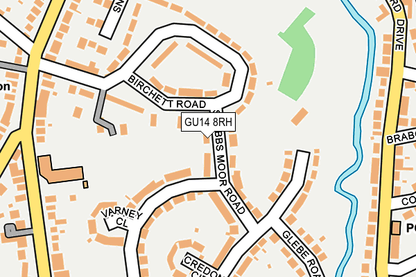 GU14 8RH map - OS OpenMap – Local (Ordnance Survey)