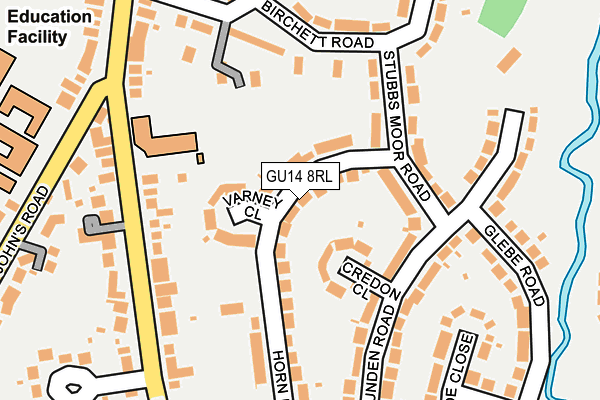 GU14 8RL map - OS OpenMap – Local (Ordnance Survey)