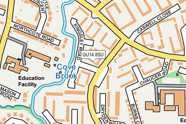 GU14 8SU map - OS OpenMap – Local (Ordnance Survey)