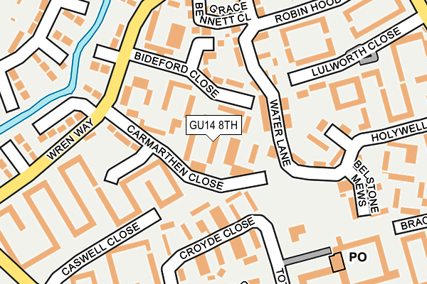 GU14 8TH map - OS OpenMap – Local (Ordnance Survey)