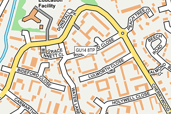 GU14 8TP map - OS OpenMap – Local (Ordnance Survey)