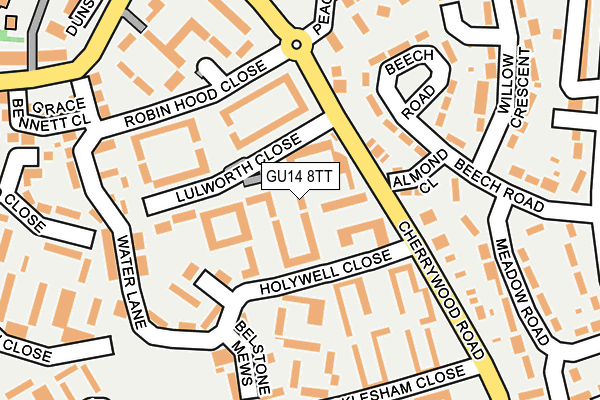 GU14 8TT map - OS OpenMap – Local (Ordnance Survey)