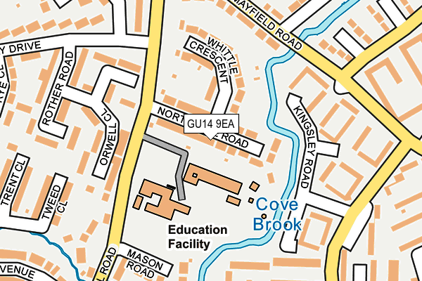 GU14 9EA map - OS OpenMap – Local (Ordnance Survey)